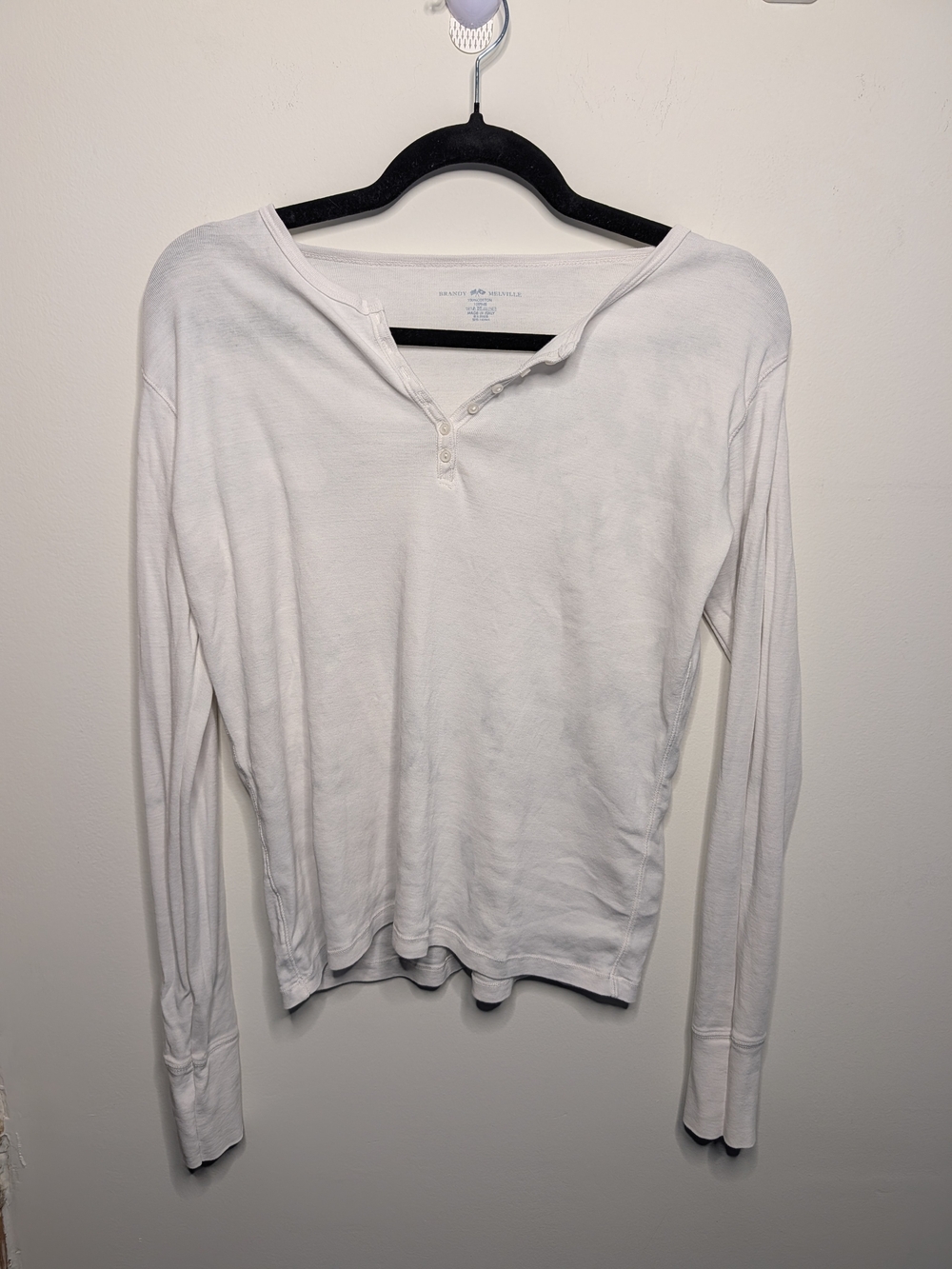 Brandy Melville White Long Sleeve Shirt